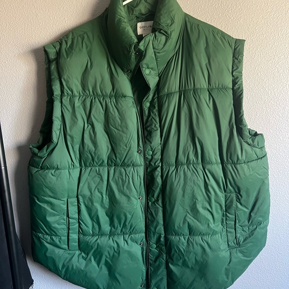 aerie Jackets & Blazers - OFFLINE by Aerie Green Puffer Vest